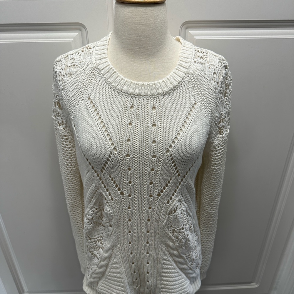 Tribal Creamy White Knit Sweater
